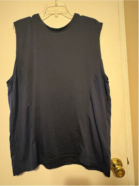Men's Real Essentials Navy Tank Top Size XL